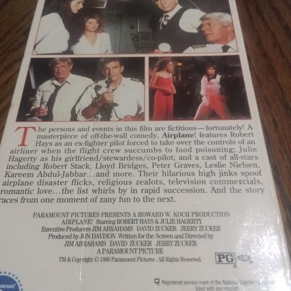 Airplane VHS Movie Sealed, Robert Stack, Leslie NIelsen - Picture 4 of 4